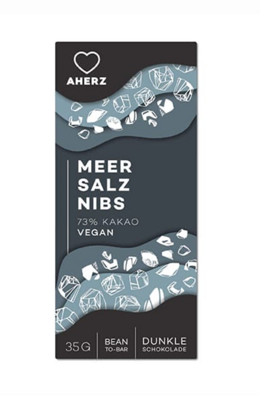 73% Nibs und Meersalz- Single Origin – Bean to Bar Schokolade, VEGAN